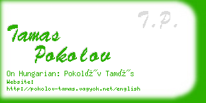 tamas pokolov business card